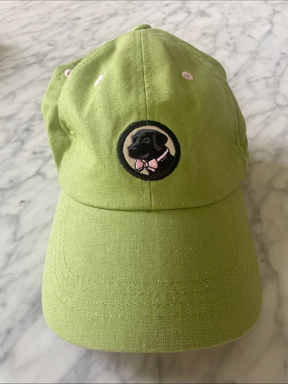 Southern Proper Lime Green Cap with Embroidered Dog Patch